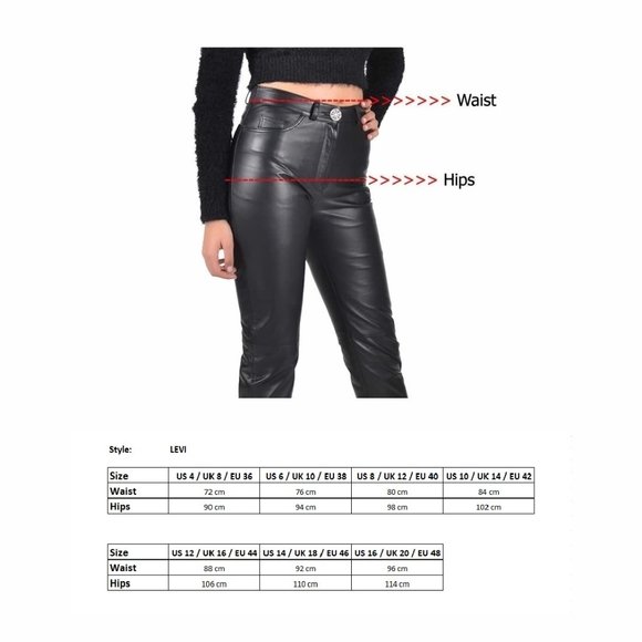 Genuine Leather Pants (Red) - Picture 2 of 5
